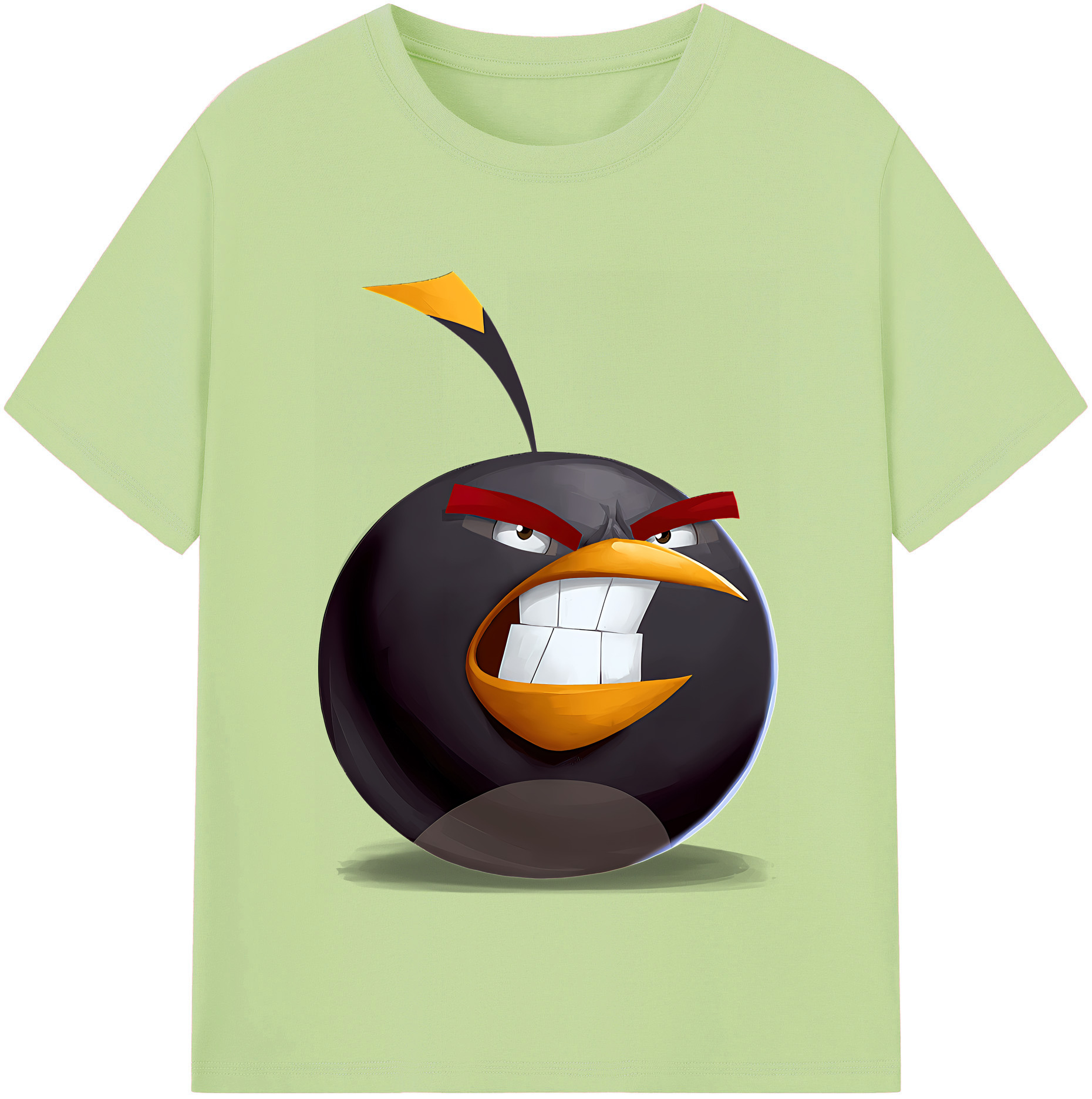 （画像用） Angry Birds アングリーバード 綿100％半袖Tシャツ（フロントプリント）